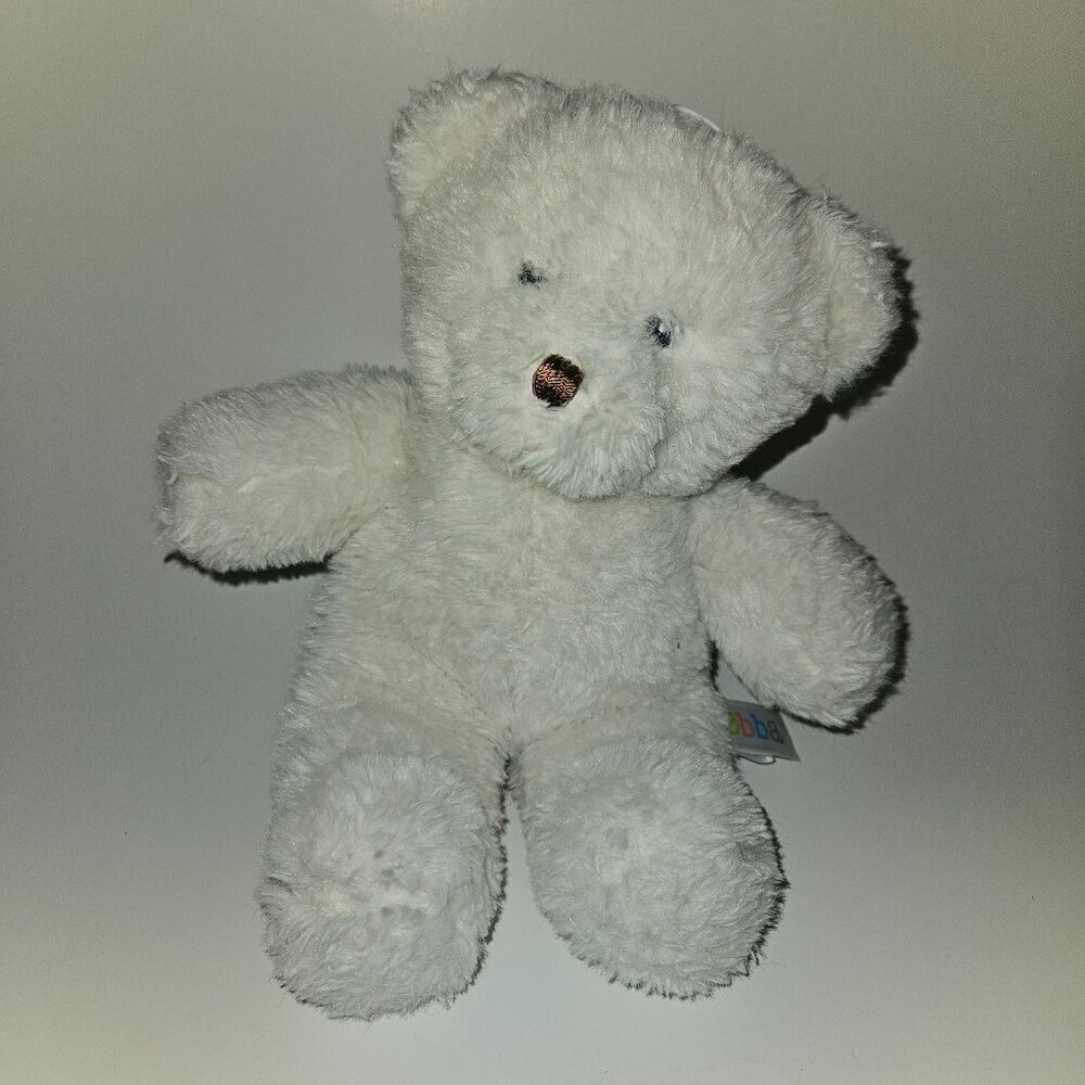 Ebba Aurora White Teddy Bear Plush Lovey 11" Stuffed Animal Toy Sewn Eyes 2021